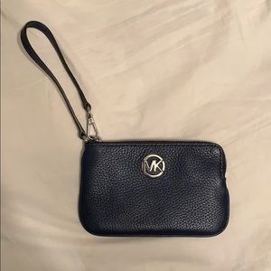 Navy Michael Kors Wristlet